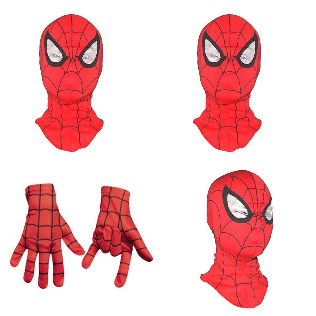 Adorable Kids Spiderman Costume Mask And Gloves Featuring Soft Comfortable Material