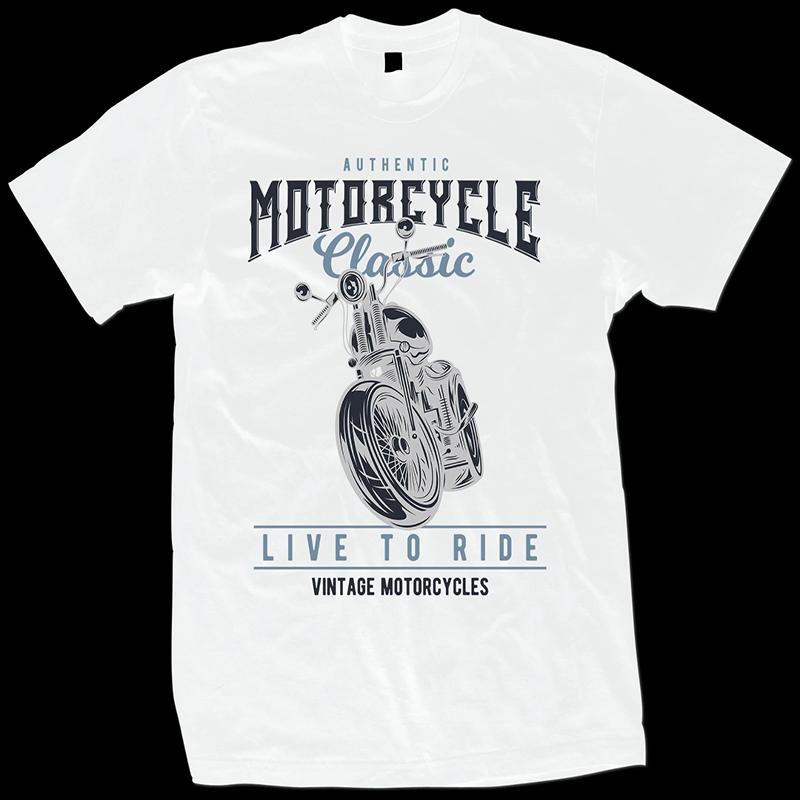 Classic Motorcycle Live To Ride T Shirt Vintage Motorbike Shirt Biker T Shirt ONeck T Shirt Short Sleeve Casual Mens Tshirt
