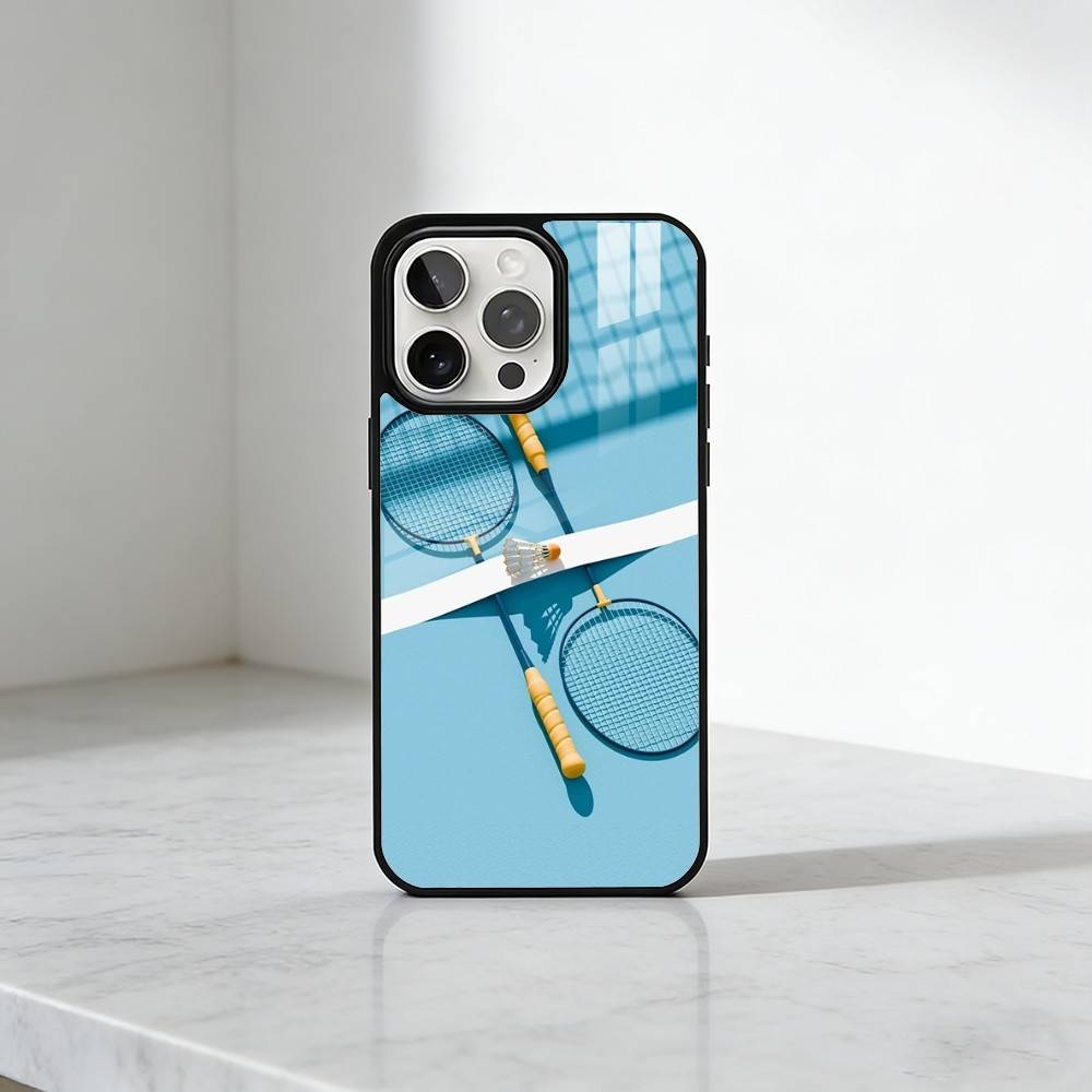 Спортивный чехол для телефона с бадминтоном для iPhone 17, 16, 15, 14, 13 Plus, Pro Max, магнитный для Magsafe, беспроводная зарядка