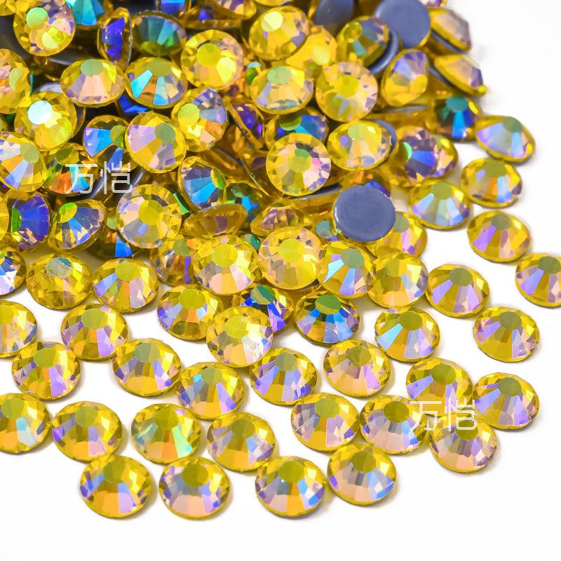 Серия Yellow Glass Hot Drill, Термоплавкий клей для нижней части кристалла, имитация австрийского горячего сверла, украшение для одежды своими руками из стразов