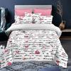Love Heart Valentine's Day 3D Duvet Cover Bedding Set Comforter Linen Pillowcases Wedding Decor For Couples Twin King Queen