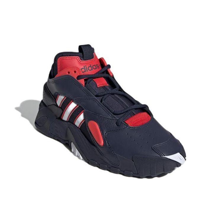 Adidas Оригинальные кожаные кроссовки Originals Streetball для спорта, удобные, с нескользящей подошвой, прочные, средней высоты, повседневные, для образа жизни, мужские, повседневные, сине-красные FY7995
