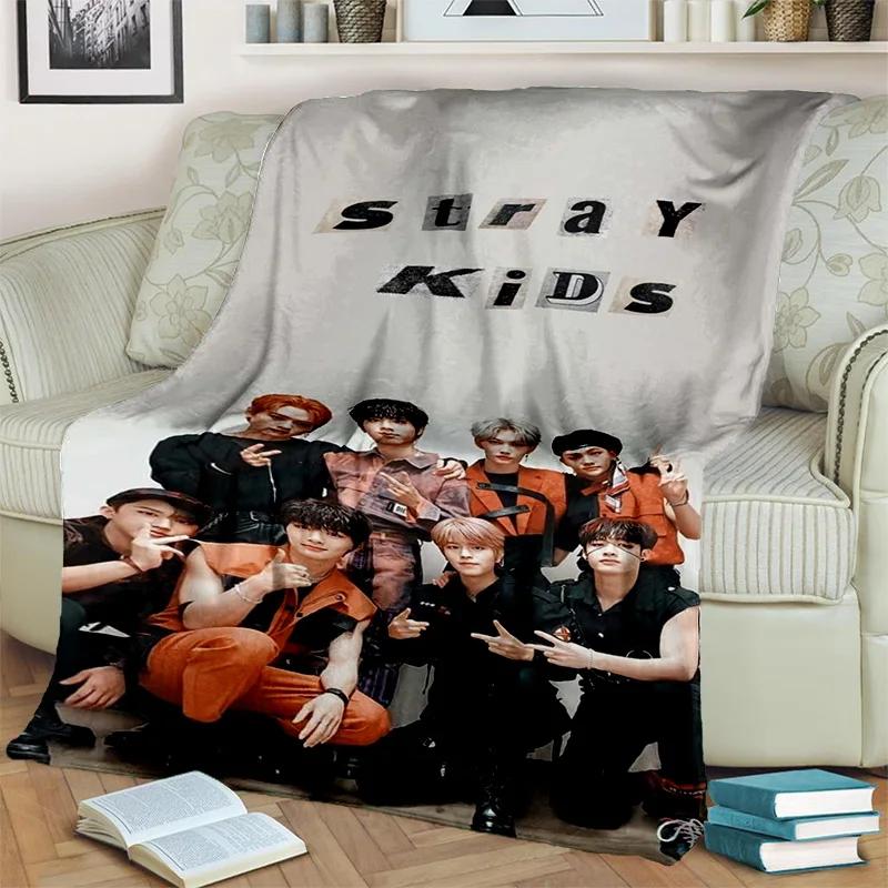 3D Kpop Stray Kids Корейское одеяло с певицей, мягкое одеяло для дома, спальни, кровати, дивана, пикника, путешествия, офиса, чехол для отдыха, детское одеяло