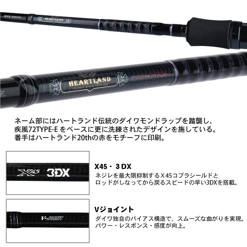 Daiwa Удилище для ловли окуня Heartland Fishing Rod 722MHRB-19