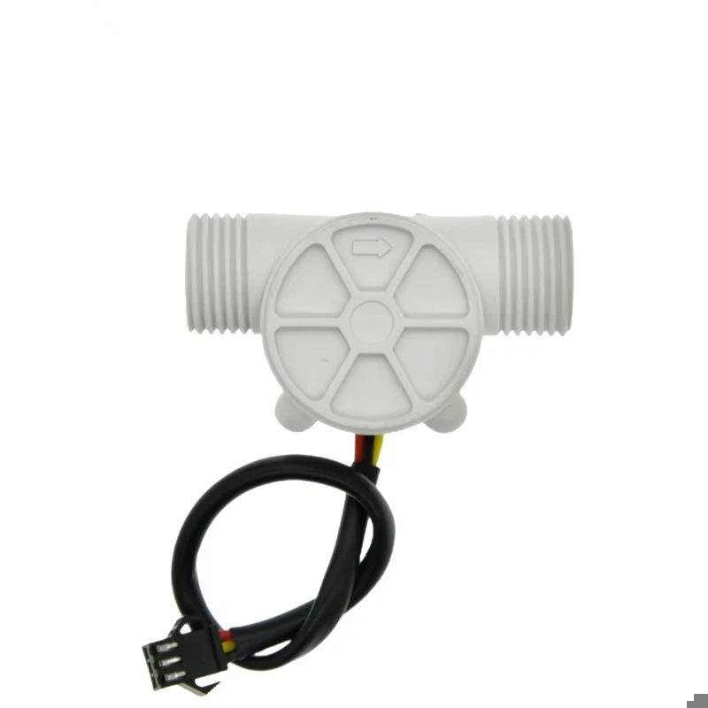 Датчик расходомера жидкости Plug & Play 5-18 В пост. тока Диапазон 1-30 л/мин для Воды Охлаждающей жидкости Подходит для Проектов DIY Автоматизации