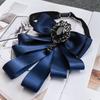 Fabric Bowtie Crystal Neck Decoration Brooch Accessories Collar Flower  Women Accessories