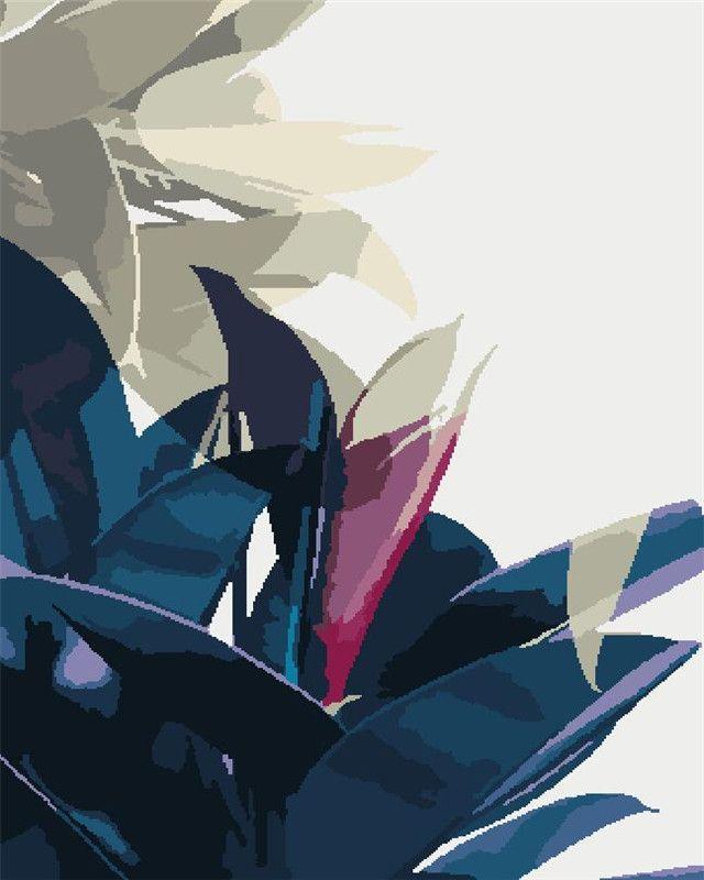 RUOPOTY Картина маслом по номерам, пейзаж с листьями, акриловая рамка «сделай сам», на холсте, настенная картина по номерам для гостиной