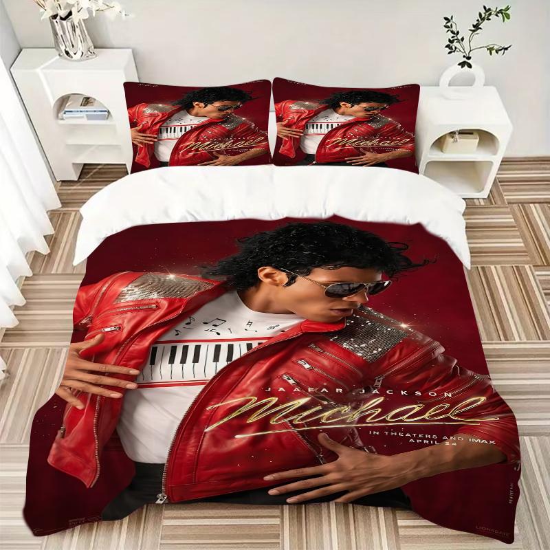 3Pcs Michael Jackson'S Jacket Bedding Sets For All Sizes New 3D Printed Bed Cover Comforter Duvet Cover Pillowcase Bedroom Decoration
