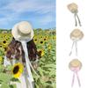 Bows Straw Hat Wide Brim Straw Boater Hat Women Summer Straw Beach Hat Tea Party Sun Hat Ribbon Straw Hat Ribbon Hat