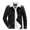 Men Corduroy Jackets Warm Fleece Coat Lambswool Lamb Velvet Parkas Fashion Cotton Casual Jacket Men