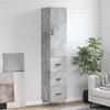VidaXL Highboard Concrete Grey 34.5x34x180 Cm Engineered Wood 3198829