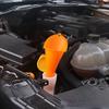 Plastic Engine Funnel Anti-Spill Motorcycle & Car Oil Filling Tool with Oblique Opening Design for Easy Observation, Red