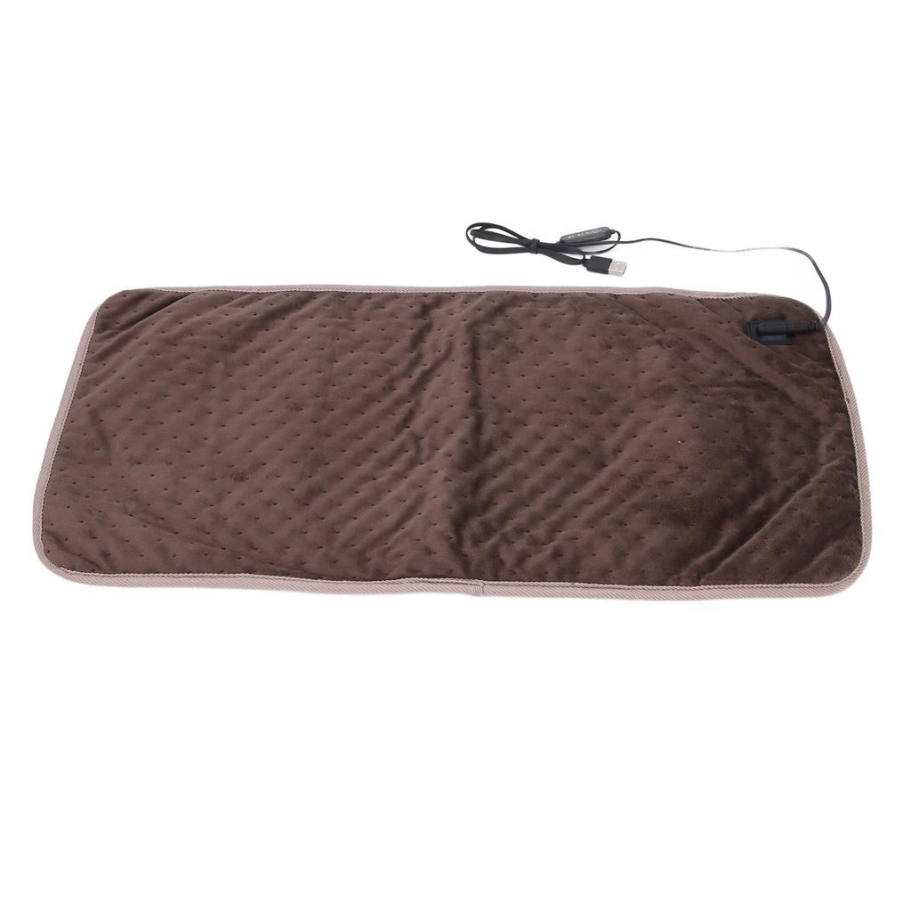 USB Heating Pad Portable 5V Electric Heated Blanket Pad with 3 Heat Settings 5 Foot Cord for Neck Shoulders Back Legs