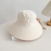 Big brim sun protection hat sunshade UV protection sun hat new bucket hat ponytail tie children summer