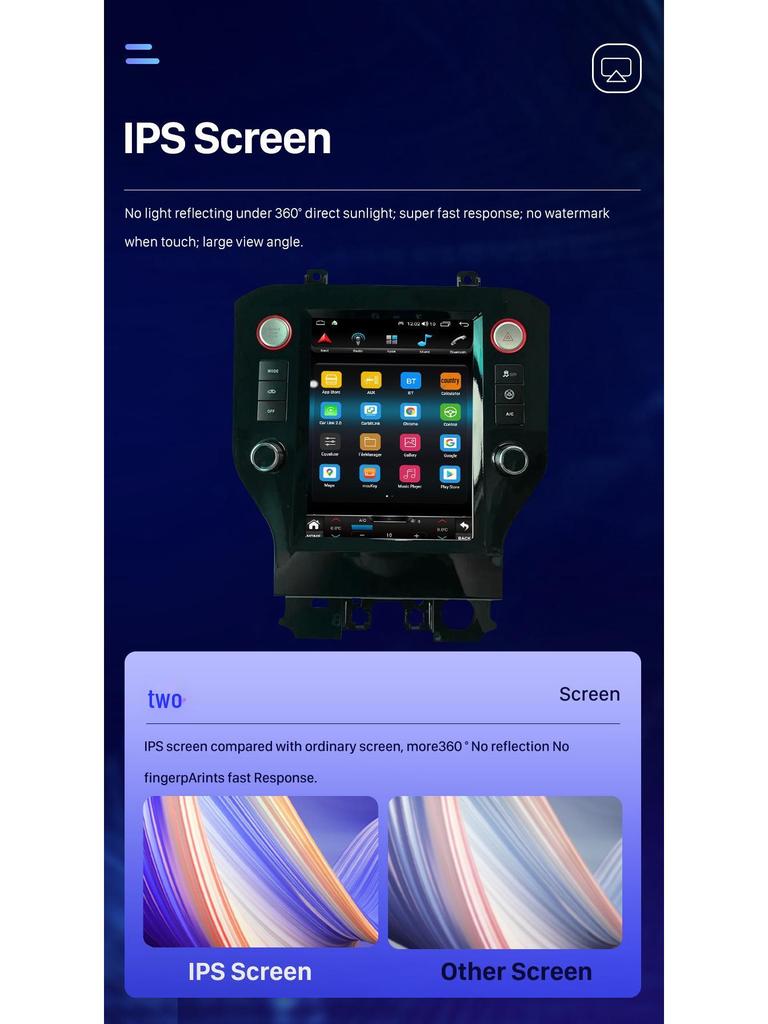 Ford Mustang (2015-2021) QLED HD Bluetooth CarPlay Android DVD Navigation System