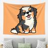 Cute Bernese Mountain Dog Puppy Tapestry Decor Art Aesthetic Tapestries for Living Room Bedroom Home Wall Cloth Wall Hanging