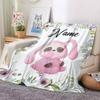 Blankets Children Girls Boys Linen Wool Blankets Personalized Family Friends Flannel Blankets Gifts