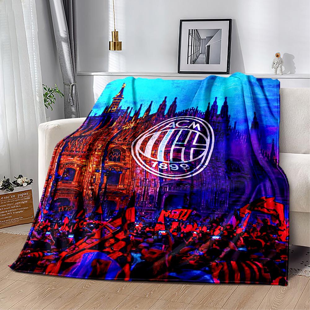 Ac Milan Blanket Ultrasoft Suitable For Seaside Bed Bedding For All Seasons Playful Design Ideal Gift For Birthday Valentine'S Day