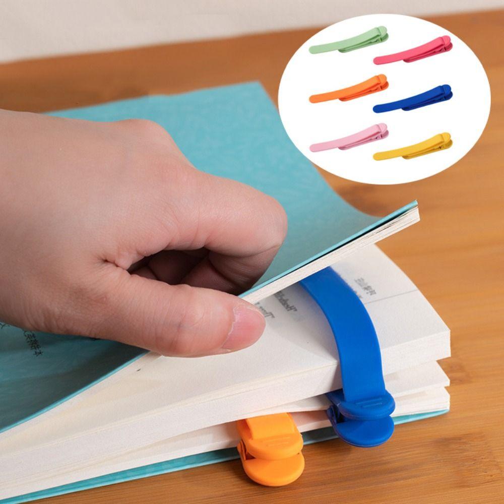 3/6pcs Non-Deforming Silicone Bookmark Practical Simple Book Spare Parts Soft Multi-Functional Automatic Bookmark Reader Gift