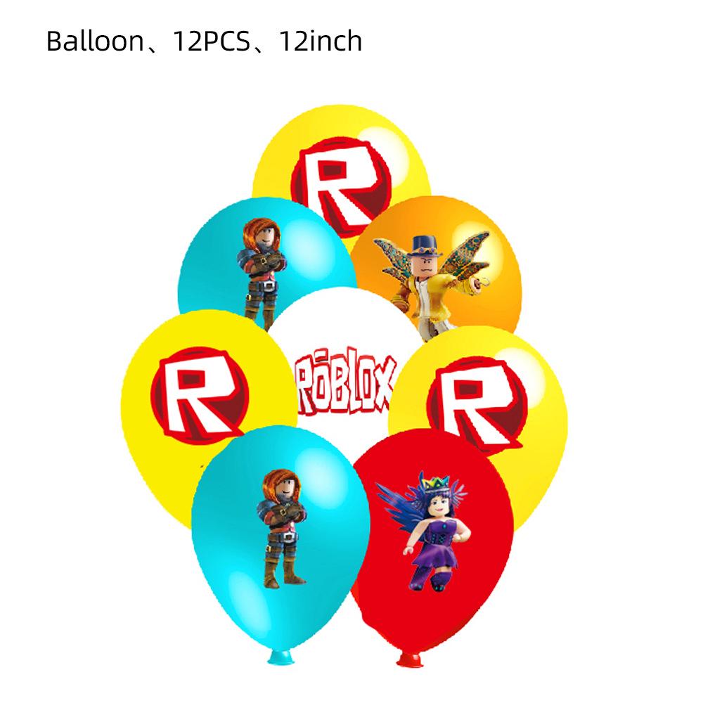 Roblox Game Party Supplies: Virtual World Plates, Cups, Hats Set