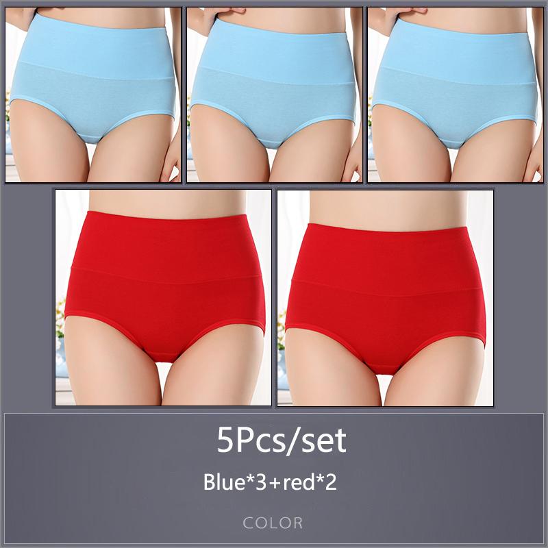 5 шт./компл. женские хлопковые трусики с высокой талией, мягкое дышащее удобное нижнее белье, большие размеры M-XXXXL