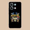 Gun n Rose Phone Case for Xiaomi POCO M6 M5 M4 M3 X7 X6 X5 X4 X3 F6 F5 F4 Pro GT 5G Black Cellphones Luxury Pretty