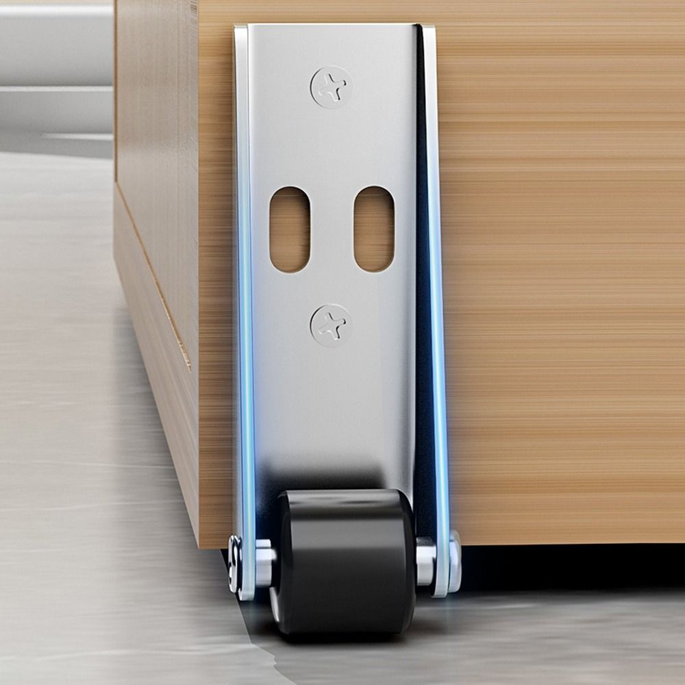 4 шт. бесшумных прямоугольных направляющих ролика, легкие телескопические направляющие для раздвижных дверей, многофункциональные, с боковым креплением