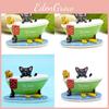 Black Cat Taking A Bath In The Bathtub Resin Ornament For Photography And Gift Use