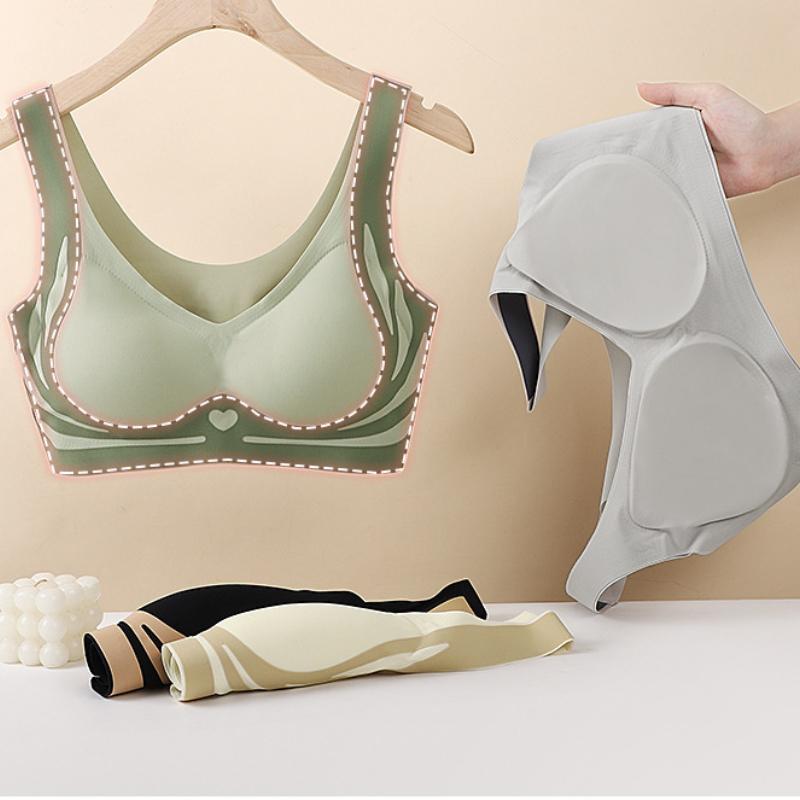 2 шт. Женское бесшовное собирающее нижнее белье без косточек, бюстгальтер, приятный к коже, дышащий бюстгальтер