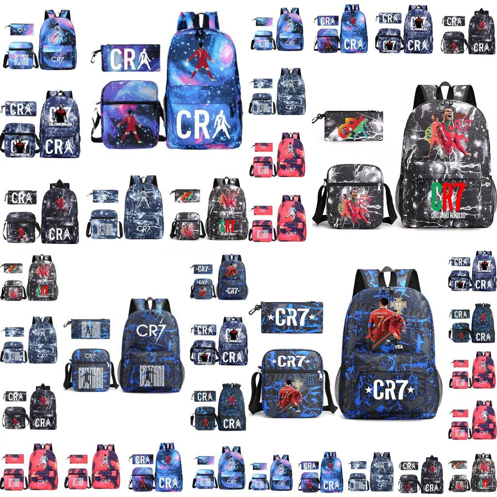 Cr7 Children's Backpack Set With Breathable Comfortable Straps And Letter Print