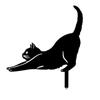 Hot Iron Art Black Ground Inserted Pile Outdoor Lawn Decoration Garden Ornaments Cat Metal Statues