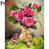 HUACAN Full Square Round Drill Diamond Painting Kit Gift Rose Bottle DIY Cross Stitch Home Decor