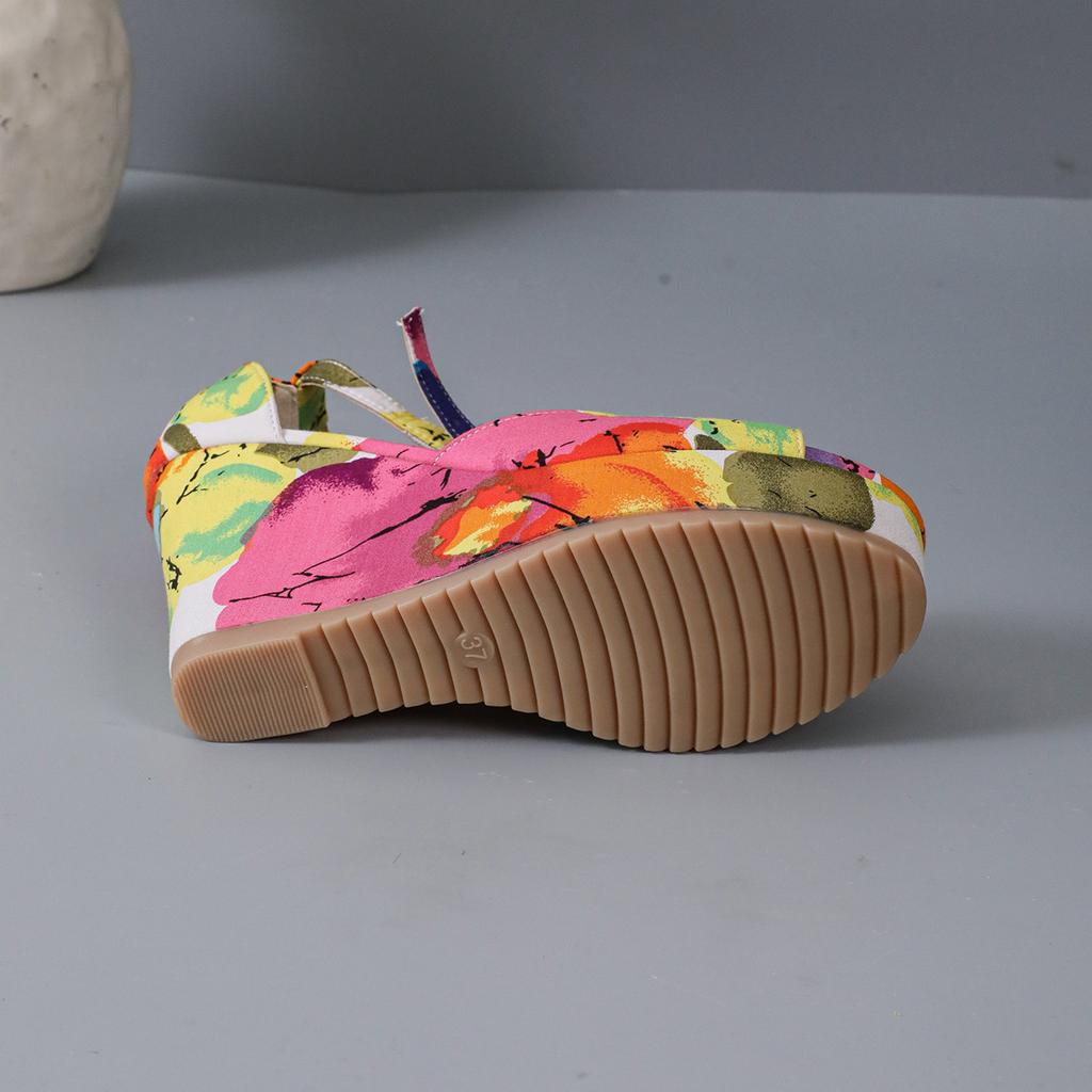 Luxury New Style Slope Heel Thick Sole Fish Mouth Sandals, Summer Trend Fashion High Heels, Casual and Versatile Color Sandals