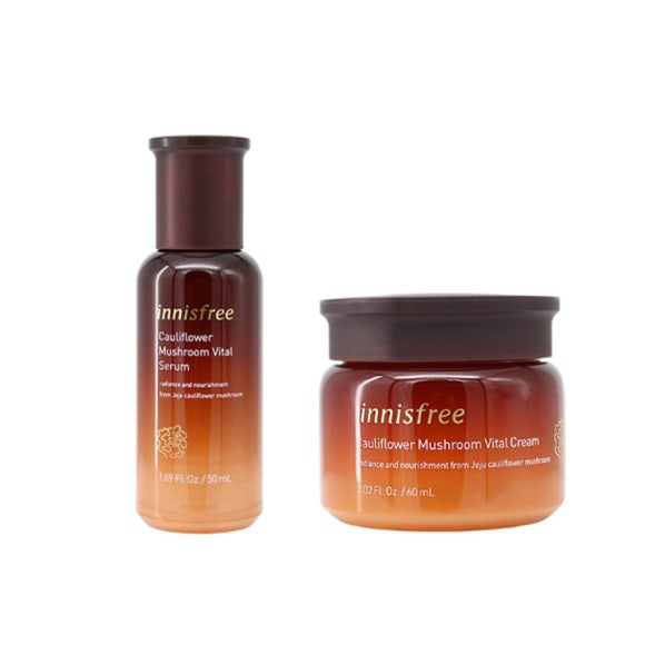 Innisfree Наборы Vital Skin/сыворотка/лосьон/крем с грибами из цветной капусты (5 вариантов)