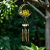 Solar moon wind chime lamp european iron cut outpendant atmosphere lamp outdoor waterproof garden decoration garden lamp