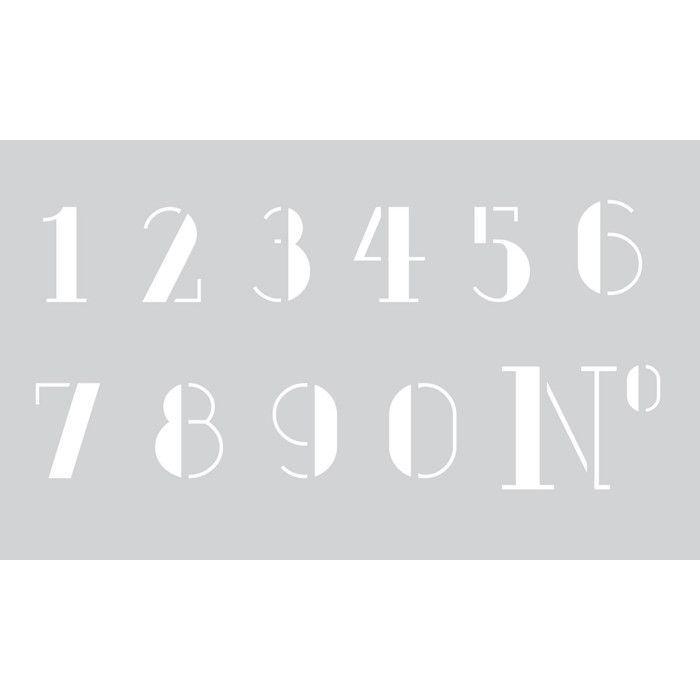 Трафарет 12 x 20 см - Цифры №3