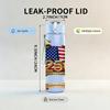 1 шт. США 250 Флаг Орла Винтажный Значок Принт 750 мл Цветная Пластиковая Спортивная Бутылка для Воды Герметичная Крышка с Откидной Соломкой Подходит для Спорта, Офиса, Домашнего Использования