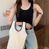 Вязаный маленький жилет-халтер, женский, летний, новый, внутри, с базовой рубашкой, сексуальный, сладкий, пряный, французский, короткий топ