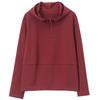Trendy Hooded Sweatshirt for Middle-Aged Women - Spring/Autumn Patchwork Loose Fit, Plus Size, Long-Sleeve Top