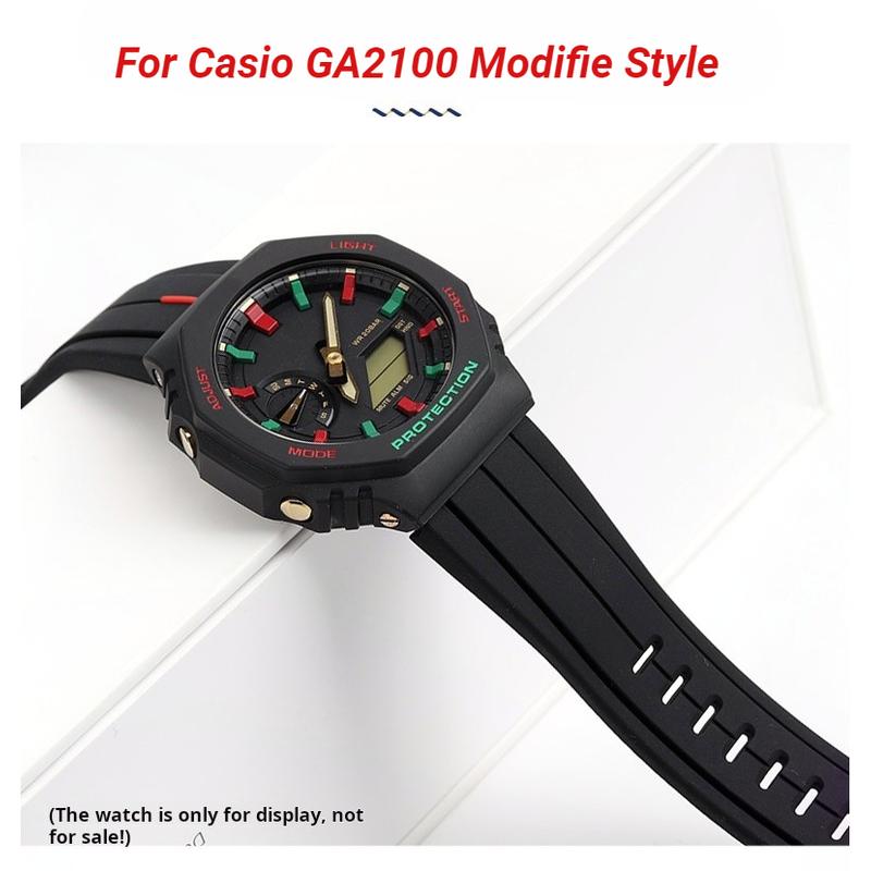 Силиконовый браслет Для Casio G-SHOCK GA-2100 Силиконовый ремешок GA2100 GA2110 GA-B2100 DW5600 GM5600 Модифицированный мужской резиновый ремешок для часов
