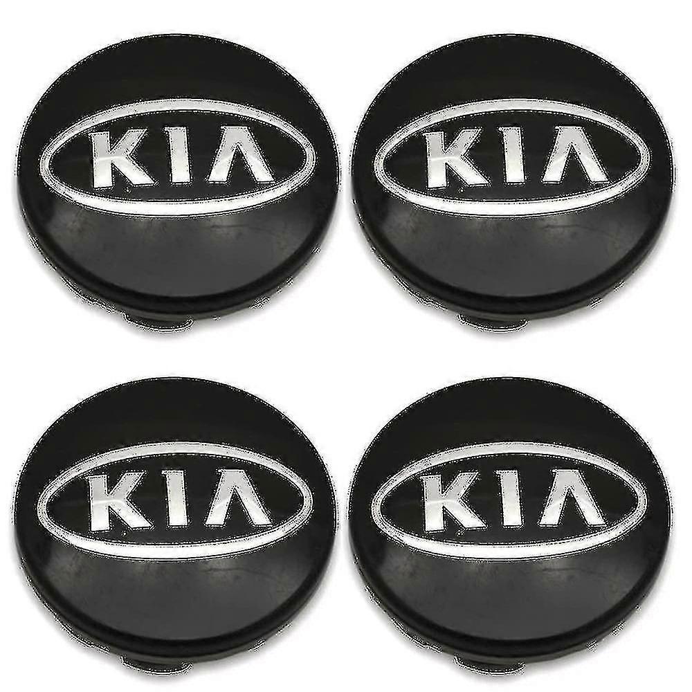 Black Kia Car Wheel Center Caps Hub Cover 60mm 4 Pcs For Picanto, Rio, Forte, Ev, Soul, Ceed WG,2024 Ping