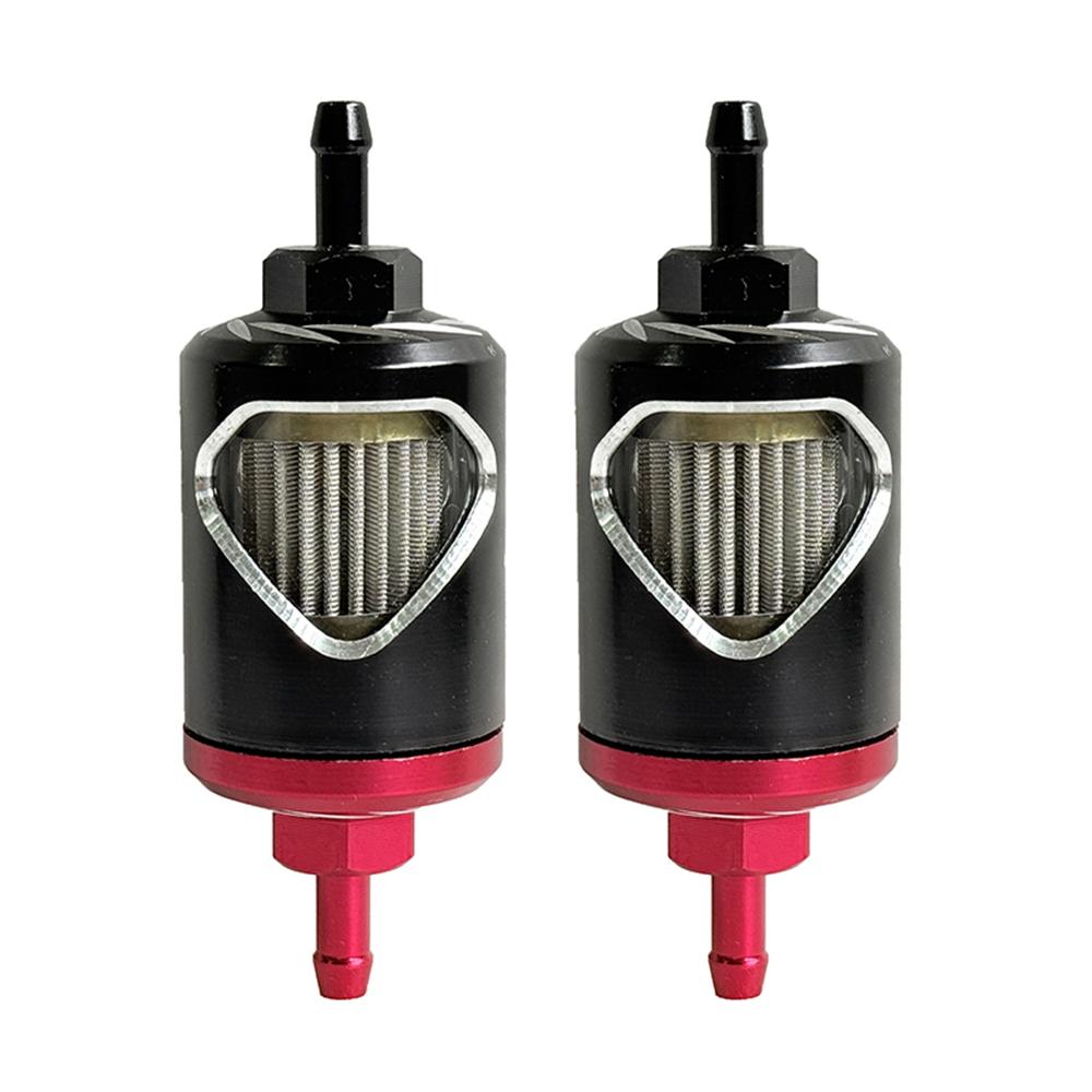 6mm Universal Motorcycle Inline Carb Fuel Gas Filter Fuel Alloy Motor Oils Filter Stainless Steel Core Glass Perspective Filter