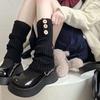 Вязаный чехол для ног Balletcore Harajuku, длинные чулки-трубы, чехол для милых сапог, осень/зима