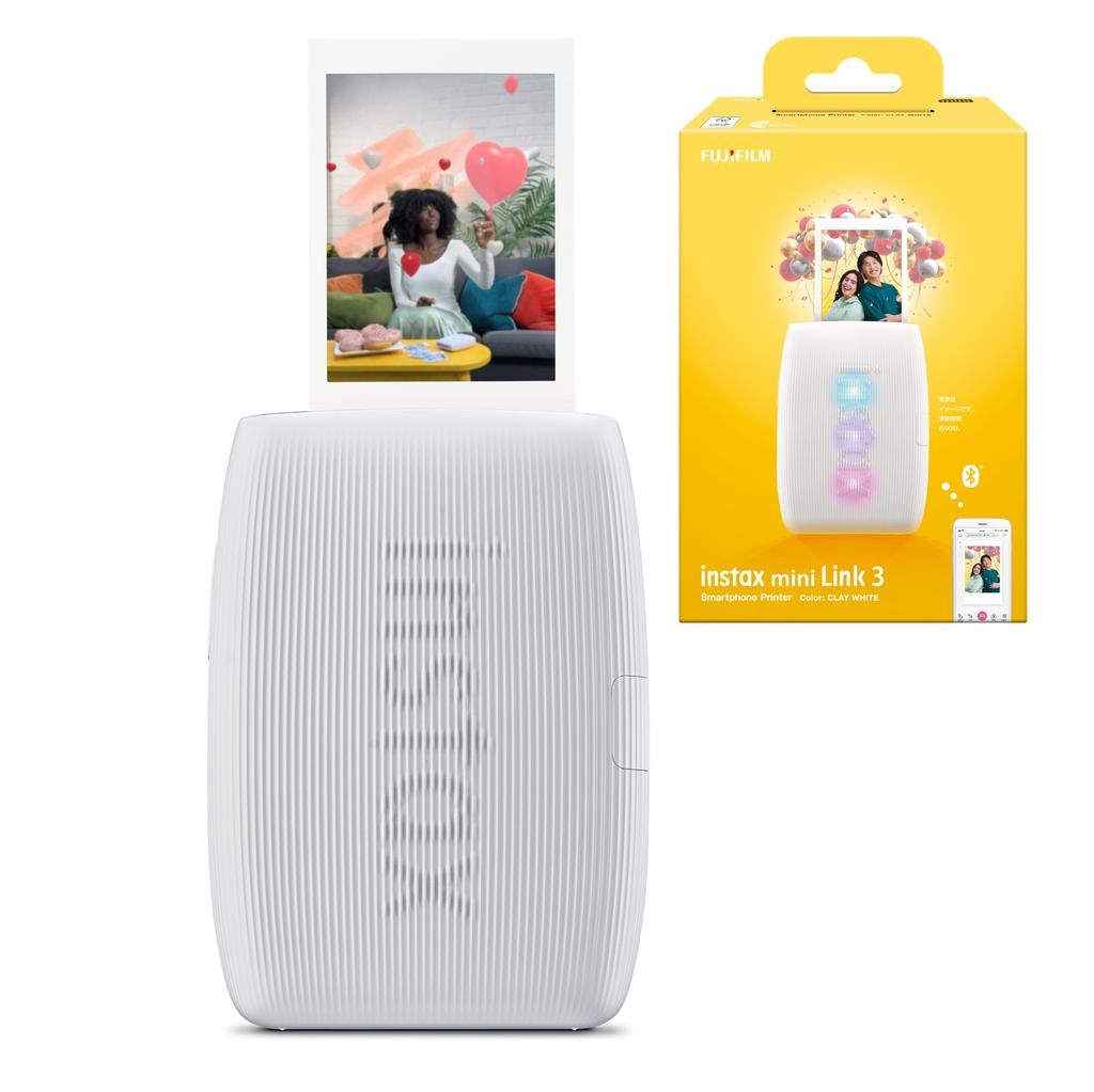 Fujifilm Instax Mini Link3 Smartphone Printer (Clay White)