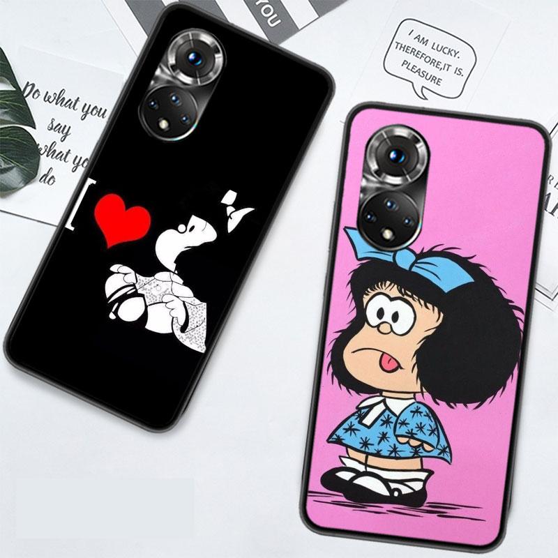 Милый чехол для телефона M-Mafaldas для Huawei P Smart 2021 Y5 Y6 Y7 Y9 Honor 50 20 Pro 10 10I 9 9X Y9S 8 8A 8X 8S 7S Cover