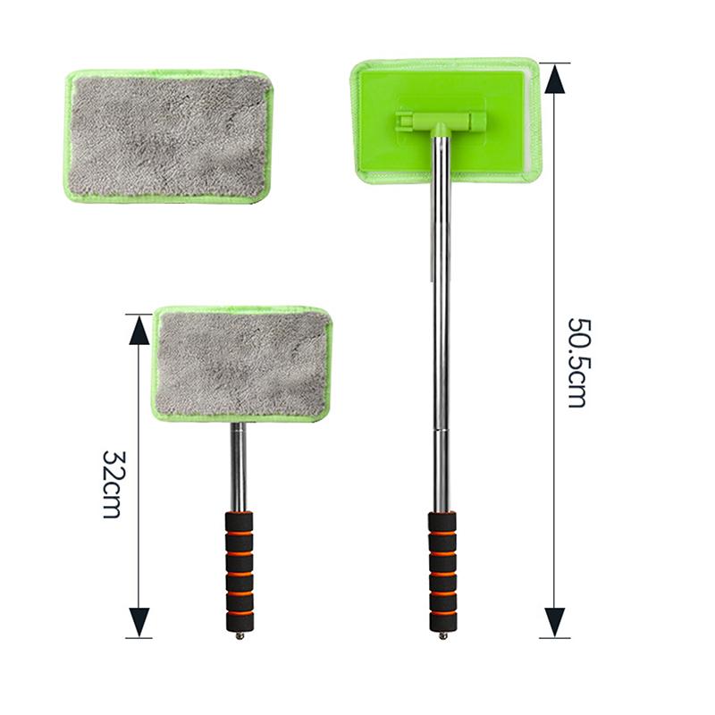 Car Window Cleaning Brush with Removable Microfiber Pad for Car Windshield Home Office Cleaning