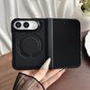 For iPhone Duo Fold Case Luxury PU leather skin-friendly Magnetic Protective Back Cover MagSafe Wireless Charging Phone Shell