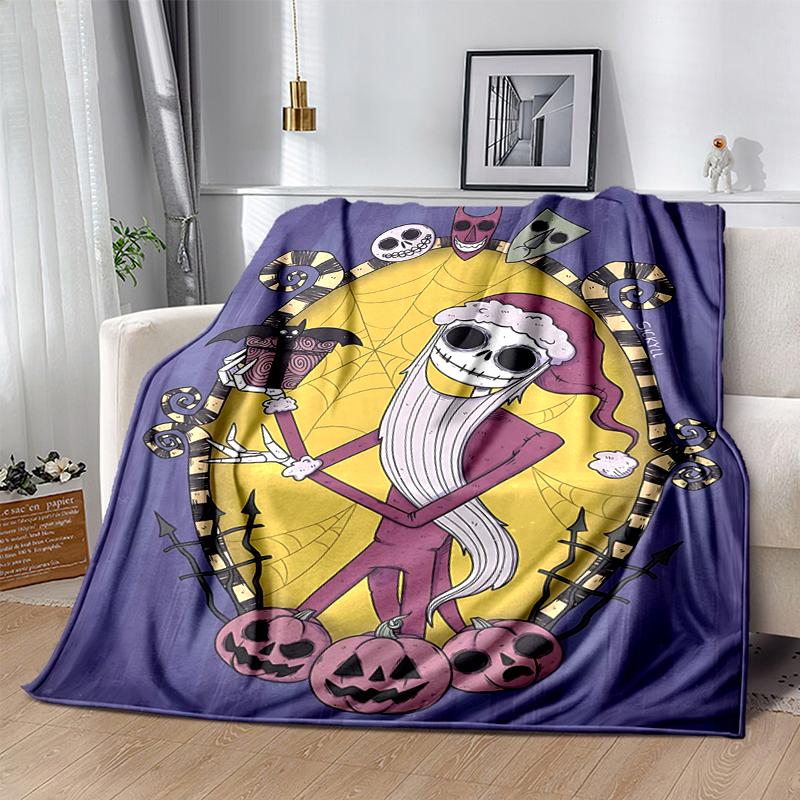 1Pc Spooky Halloween Celebration Blanket Soft And Comfortable Casual Warm Camping Travel Christmas Halloween Gift M292137