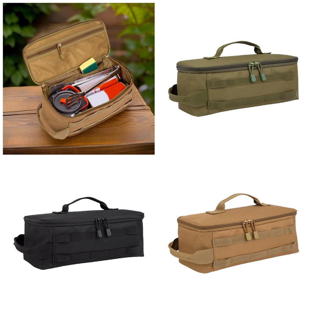 Portable Camping Cookware Bag Outdoor Carrying Picnic Tableware Organizers Large Capacity Utensils Storage Bag Enduring