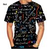 Funny Math Formula 3D Printed Graphs T-shirts Summer Casual Round Neck Short-sleeved Men's T-shirts